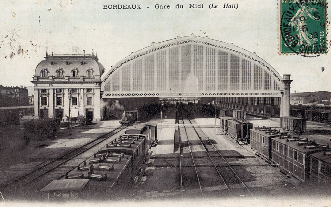 The glass roof of the Gare Saint-Jean